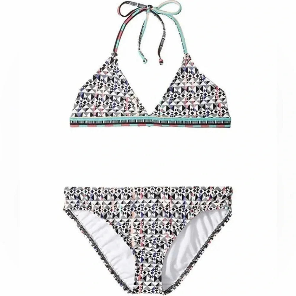 Printed Triangle Bra Set Big Kids Tribal Multi Color Ella Moss